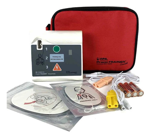 Wnl Products Wl120es10 Solo Para Uso De Entrenamiento, Desfibrilador Aed Practi-trainer Essentials Base Modelo Aed Kit De Entrenamiento (1 Paquete)
