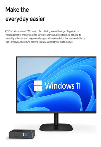 Mini Pc Soyo Intel N4000 6gb Ram 128gb Rom Windows 11 Bivolt