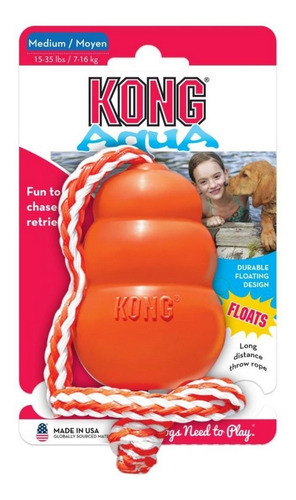 Brinquedo Para Cães Aqua Medium Laranja Kong
