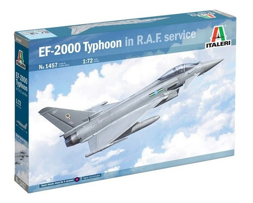 Eurofighter Typhoon Ef-2000 In R.a.f By Italeri # 1457  1/72