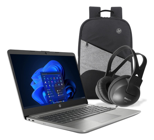 Hp 240 G9 14  Celeron 8gb 256gb Más Mochila Y Audifonos