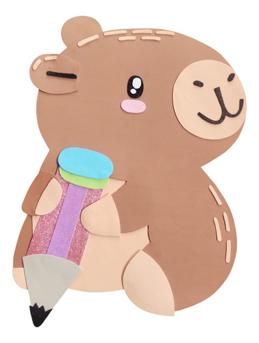Figura Grande En Goma Eva 80cm Capibara