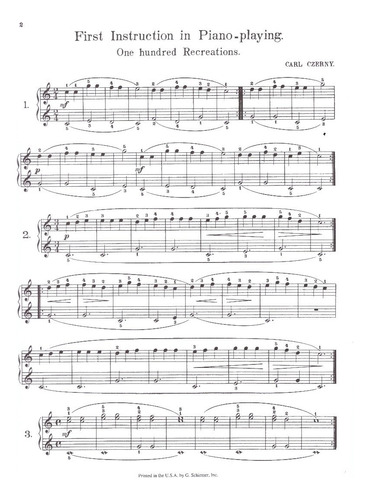 First Instruction In Piano-playing: One Hundred Recreations.