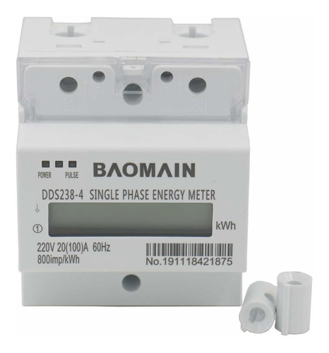 Baomain Medidor De Energa Monofsico, 2 Cables, 220 V, Tipo R