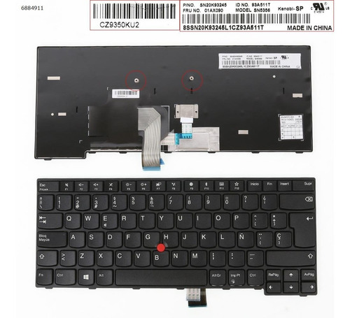 Teclado Español Lenovo Thinkpad Edge E470 E475 Original 01ax