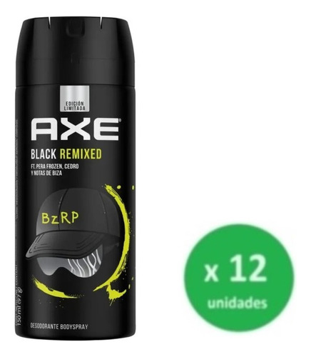 Pack Desodorante Axe Black 150ml X 12 Unid. - Dh Tienda