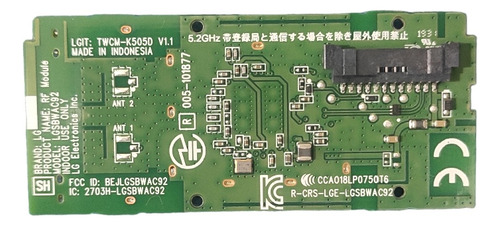 Placa Wi-fi Tv Lg Ebr88399401 Eat64454802 Ver Modelos