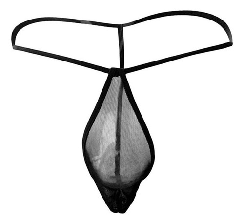 Calzoncillos Tipo Tanga De Malla Transparente Para Hombre, E