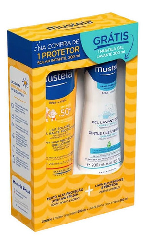 Protetor Solar Infantil Mustela Loção Fps50 Rosto E Corpo