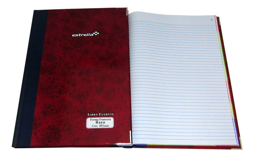 Libro Estrella Florete Frances 144 Hojas, 34.9x23.7 /vc