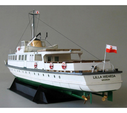 Exquisito Modelo De Barco 3d 1/100 Lilla Weneda Para Niños