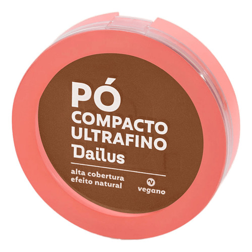 Base de maquiagem em pó compacto Dailus Pó compacto ultrafino Pó compacto ultrafino tom d11 escuro - 10g
