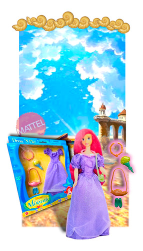 Disney La Sirenita Ariel Fashion Pack Set Mattel 1997