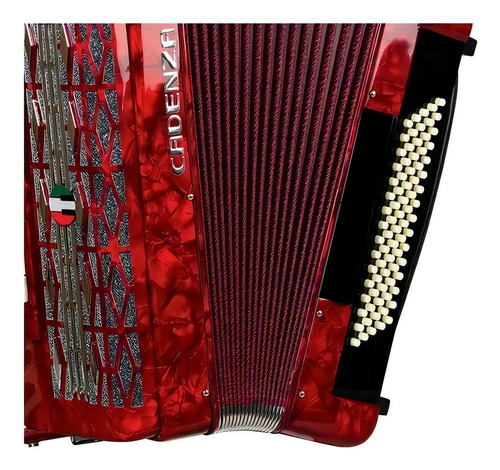 Acordeon Cadenza 120 Baixos E 41 Teclas Vermelho Cd120/41