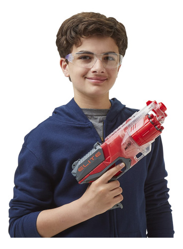 Nerf Elite Disrupter Blaster Rojo TranslĂșcido 6 Dardos