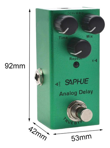 // Pedal De Guitarra, Mini Compacto Com Para Atraso