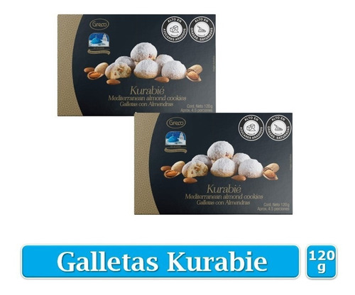 Galletas Mediterráneas Con Trozos De Almendras Kurabie 120gr