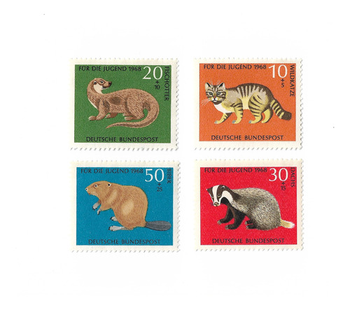 Deutsche Bundespost Fauna Serie Mint 414/7 Por La Juventud