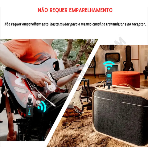 Receptor E Transmissor De Guitarra Sem Fio 2.4g De 8 Canais