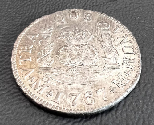Moneda 2 Reales Columnaria Plata Original 1767 México Mo