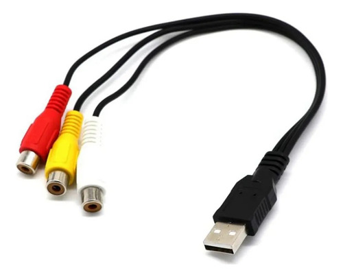 O 2 Cables Usb A Rca Hembra De Vídeo Av Rgb