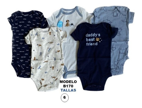 Ropa De Bebes Bodys/set De  5 Pzas 100% Original