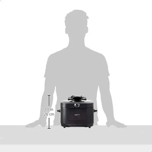 Freidora Electrica Amazon Basics De 2 Litros, Negra