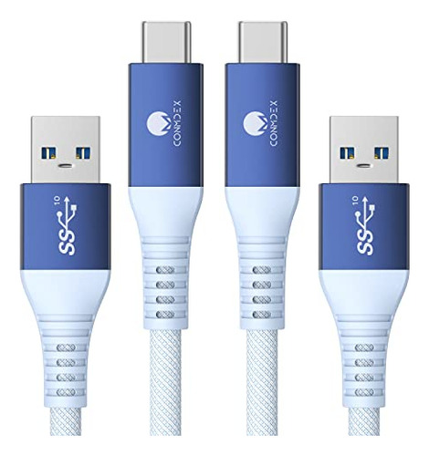 Type C Charger Fast Charging, Conmdex [2-pack, 2ft] Usb 3.1