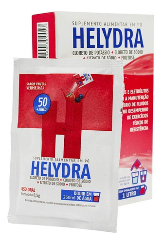 Suplemento Em Pó Helydra Frutas Vermelhas 4 Sachês De 8,5g C