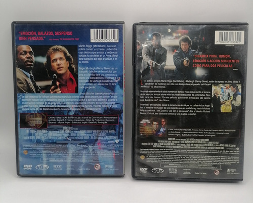 Arma Mortal 1 Y 2 Pelicula Dvd Mel Gibson 1987 (Usado)