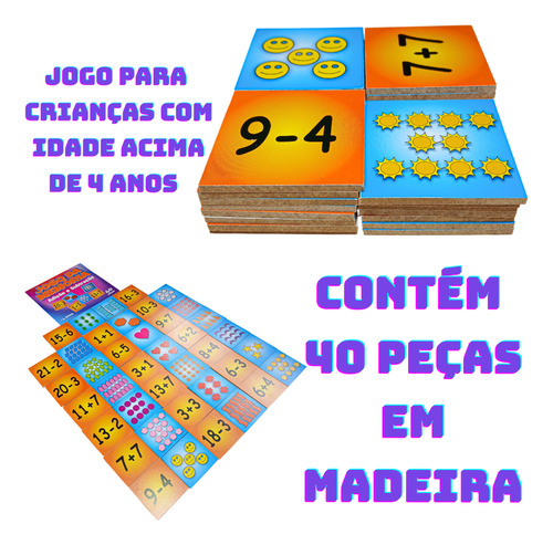 Jogo Da Memória Adição E Subtração Cálculo Divertido