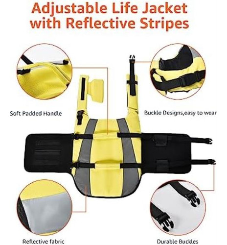 Chaleco Salvavidas Ajustable Para Perros Basics Con Rayas Re