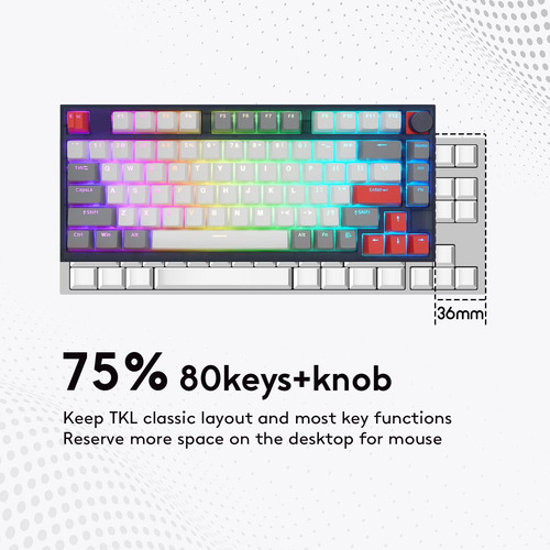 Teclado De Juego Programable Compacto Skyloong Gk75, Tkl 75%