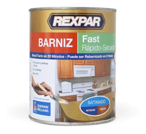 Barniz Rexpar Fast Base Agua Satinado 1 Lt Sherwin | Gran