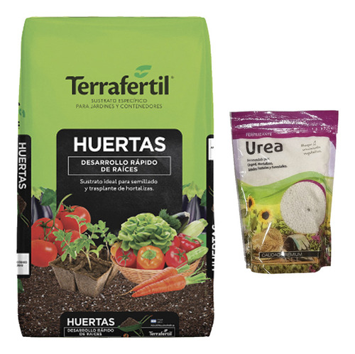 Sustrato Profesional Huertas 50lts Fetilizante Urea Lj 500gr