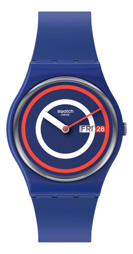 Reloj Swatch Swatch Blue To Basics So28n703 Color de la correa Azul marino Color del bisel Azul Color del fondo Azul