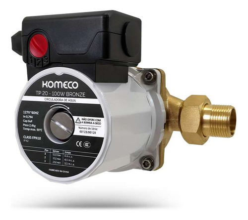 Mini bomba de circulação Komeco TP20 Bronze 220v 100w