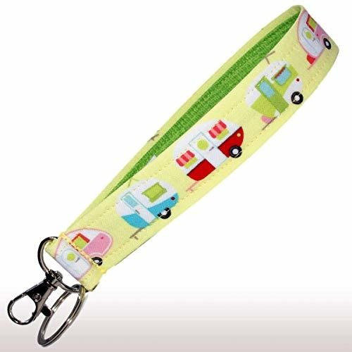 Camper Llavero - Camping Key Fob Correa - Amarillas Remolque