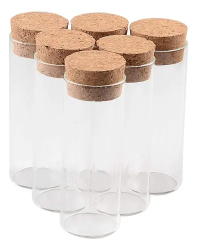Botellas De Vidrio Vials Tarros Test Tubo Con Tapon De Corch