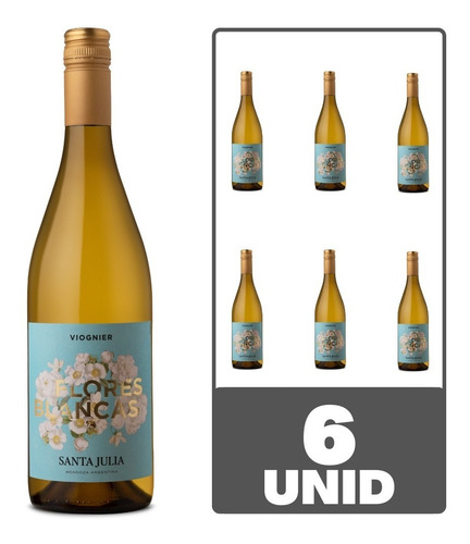 Imagen 1 de 5 de Vino Santa Julia Flores Blancas Viognier Bco 750ml Caja X 6