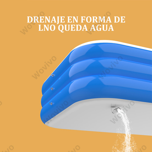 Alberca Inflable Grandes Piscinas Rectangular Azul 380cm