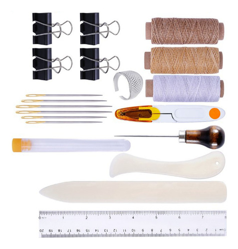 Kit De Costura De Cuero Para Abrigos Con 50m Hilo Encerado