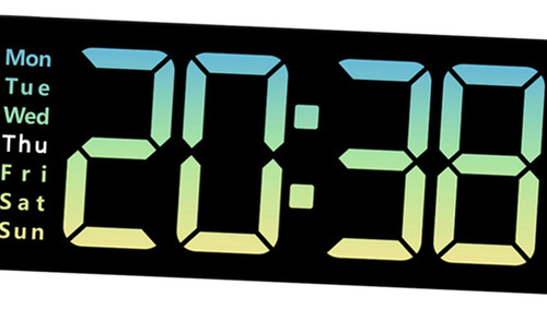 Reloj Despertador Led De Escritorio, Reloj Digital De Verde