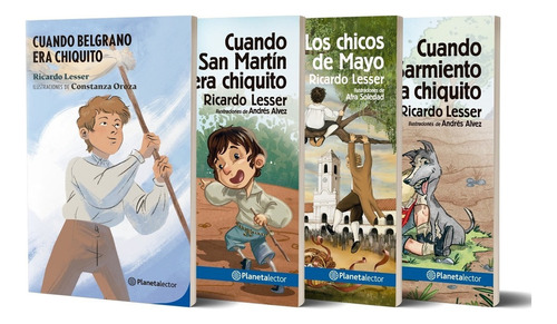 Pack La infancia de los Próceres Planetalector, de Ricardo Lesser. N/a Editorial Planetalector Argentina, tapa blanda en español, 2020