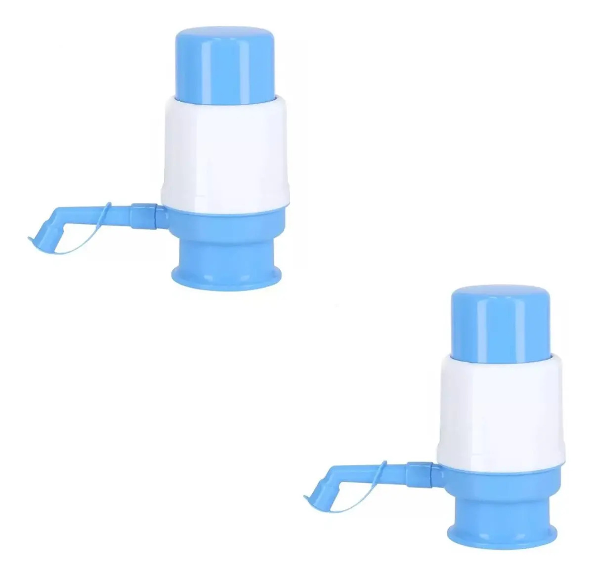 Kit X 2 Dispenser De Agua Con Bomba Manual Bidon Hasta 10l Azul