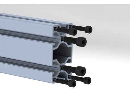 Imagen 3 de 10 de Perfil Aluminio 4080 Anodizado 1 Mt Tipo Bosch Router Cnc 3d