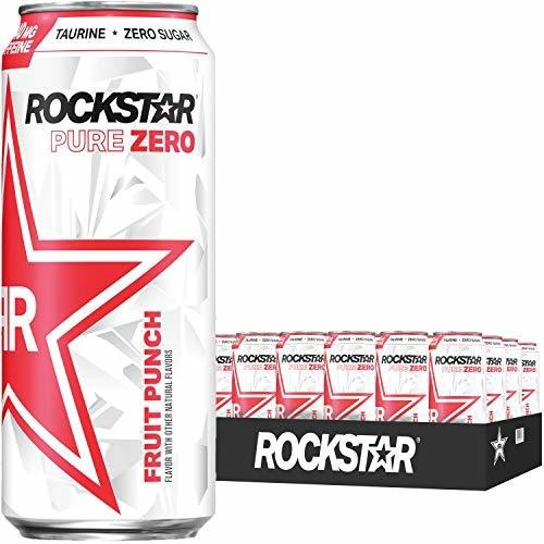 Rockstar Energy Drink Pure Energy Drink Cero, Perforado, 16 