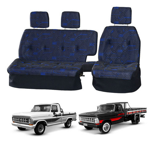 Sofá Cama Banco Completo F1000 / F2000 / F4000 Antiga Azul