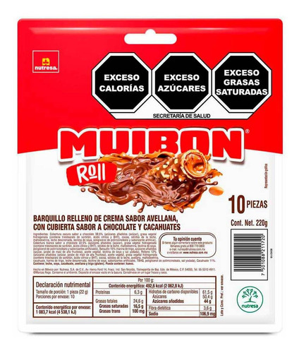 Chocolates Muibon Avellana Blíster 10 Piezas de 22g