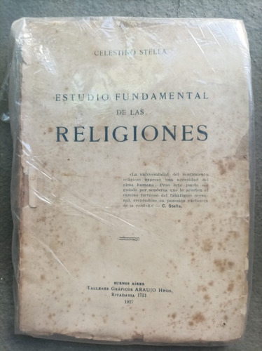 Celestino Stella, Estudio Fundamental De Las Religiones.